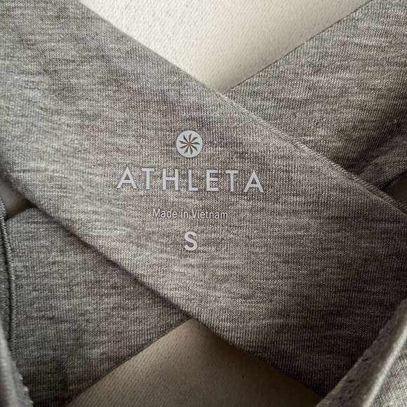 Athleta Yogini Criss Cross Tank Top Light Heather Gray  Size Small - Picture 4 of 5